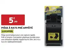 Bricomarché LUCIFER PIÈGE À RATS PRÉ APPÂTÉ offre