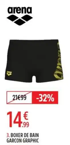 Intersport arena BOXER DE BAIN GARCON GRAPHIC offre