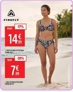 Intersport FIREFLY HAUT DE MAILLOT DE BAIN FEMME ROSY offre