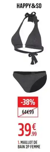 Intersport Happy&so mailllot de bain 2p femme offre