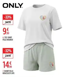 Intersport ONLY TEE-SHIRT FILLE KOGREX offre