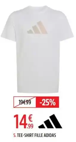 Intersport ADIDAS TEE-SHIRT FILLE offre