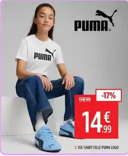 Intersport PUMA TEE-SHIRT FILLE PUMA LOGO offre