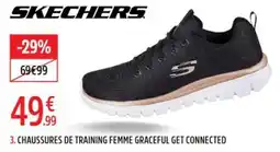 Intersport SKECHERS CHAUSSURES DE TRAINING FEMME GRACEFUL GET CONNECTED offre