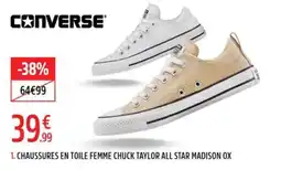 Intersport CONVERSE CHAUSSES EN TOILE FEMME CHUCK TAYLOR ALL STAR MADISON OX offre