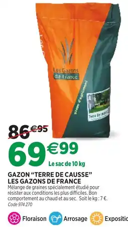 RAGT Jardin & Maison LES GAZONS DE FRANCE GAZON "TERRE DE CAUSE" offre