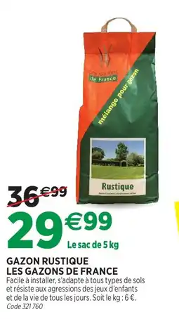 RAGT Jardin & Maison LES GAZONS DE FRANCE GAZON RUSTIQUE offre