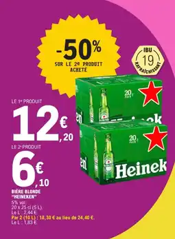 E.Leclerc Heineken Bière blonde offre
