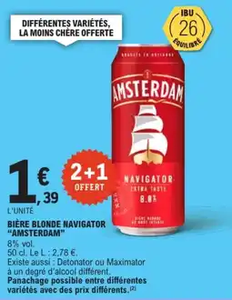 E.Leclerc AMSTERDAM BIÈRE BLONDE NAVIGATOR offre