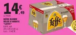 E.Leclerc Leffe bière blonde belge d'abbaye offre