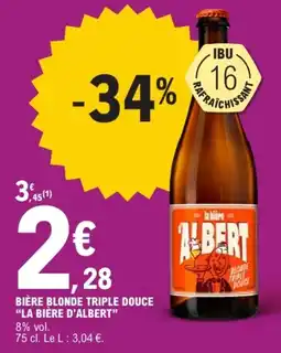 E.Leclerc LA BIÈRE D'ALBERT offre