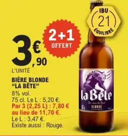 E.Leclerc la Bête Bière blonde offre