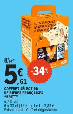 E.Leclerc BRITT COFFRET SÉLECTION DE BIÈRES FRANÇAISES offre