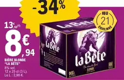 E.Leclerc laBête Bière blonde offre