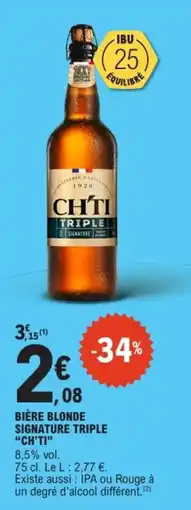E.Leclerc CH'TI BIÈRE BLONDE offre