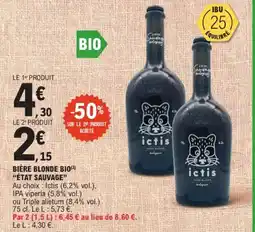 E.Leclerc ictis BIÈRE BLONDE BIO offre