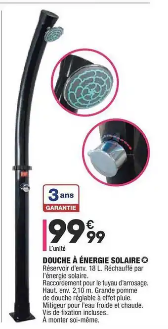 ALDI Douche à énergie Solaire offre