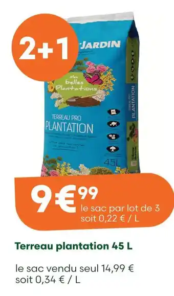 Décor jardin terreau plantation 45 l