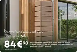 Ma Jardinerie Belli récupérateur d’eau mural dune 300 l grège offre