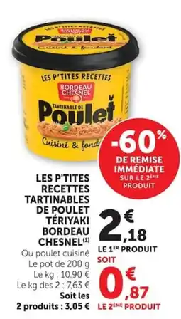 Super U BORDEAU CHESNEL Tartinable de Poulet offre