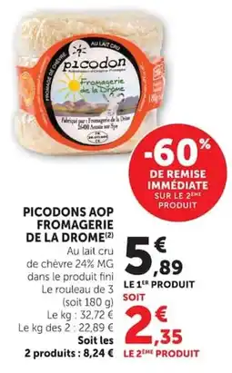 Super U Picodon Picodons AOP offre