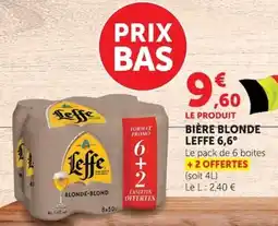 Super U Leffe Bière blonde offre