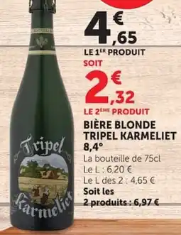 Super U Tripel Karmeliet Bière Blonde offre