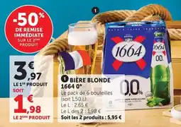 Super U 1664 bière blonde offre