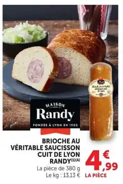 U Express Randy Brioche au véritable saucisson offre
