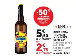 U Express NEPO BIÈRE NEIPA TROPICAL MILKSHAKE offre