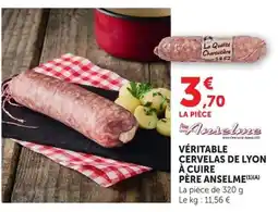 U Express Père Anselme Véritable Cervelas de Lyon à cuire offre