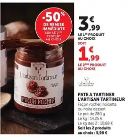 U Express L'artisan Tartineur Pate a tartiner offre