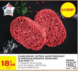 Intermarché Hyper JEAN ROZÉ BIFTECK HACHÉ offre