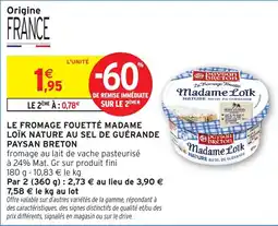 Intermarché Hyper Paysan Breton Madame Loïk offre
