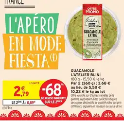 Intermarché Hyper L'Atelier Blini Guacamole Extra offre