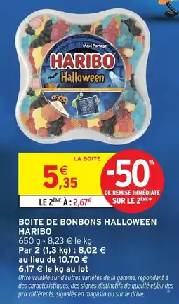 Intermarché Hyper HARIBO BOITE DE BONBONS HALLOWEEN offre