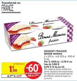 Intermarché Hyper Bonne Maman fraisier offre