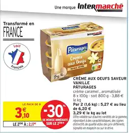 Intermarché Hyper Pâturages Crème aux Oeufs offre