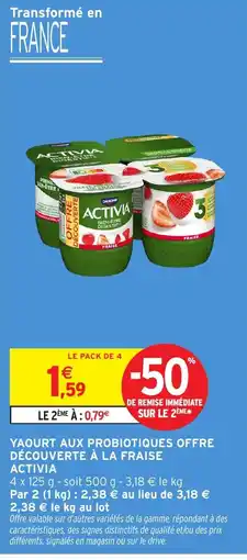 Intermarché Hyper ACTIVIA Yaourt aux probiotiques offre