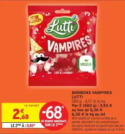 Intermarché Hyper Lutti Bonbons Vampires offre