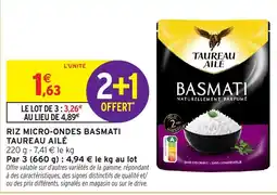 Intermarché Hyper TAUREAU AILÉ RIZ MICRO-ONDES BASMATI offre