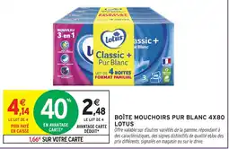 Intermarché Hyper LOTUS BOÎTE MOUCHOIRS PUR BLANC offre