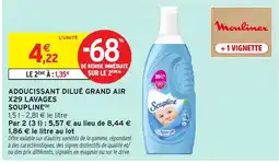 Intermarché Hyper Soupline Adoucissant Dilué Grand Air offre