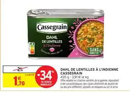 Intermarché Hyper Cassegrain DAHL DE LENTILLES À L'INDIENNE offre