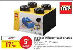 Intermarché Hyper LEGO BRIQUE DE RANGEMENT 4 PLOTS 1 TIROIR offre