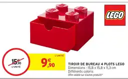 Intermarché Hyper LEGO Tiroir de bureau 4 plots offre