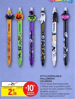 Intermarché Hyper COLORINO STYLO EFFACABLE HALLOWEEN offre