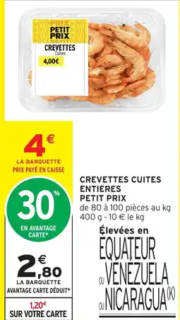 Intermarché PETIT PRIX CREVETTES offre