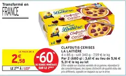 Intermarché La Laitière Clafoutis Cerises offre