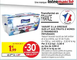 Intermarché Paturages Yaourt à la grecque offre